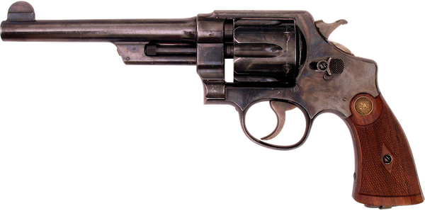 A cartoon revolver